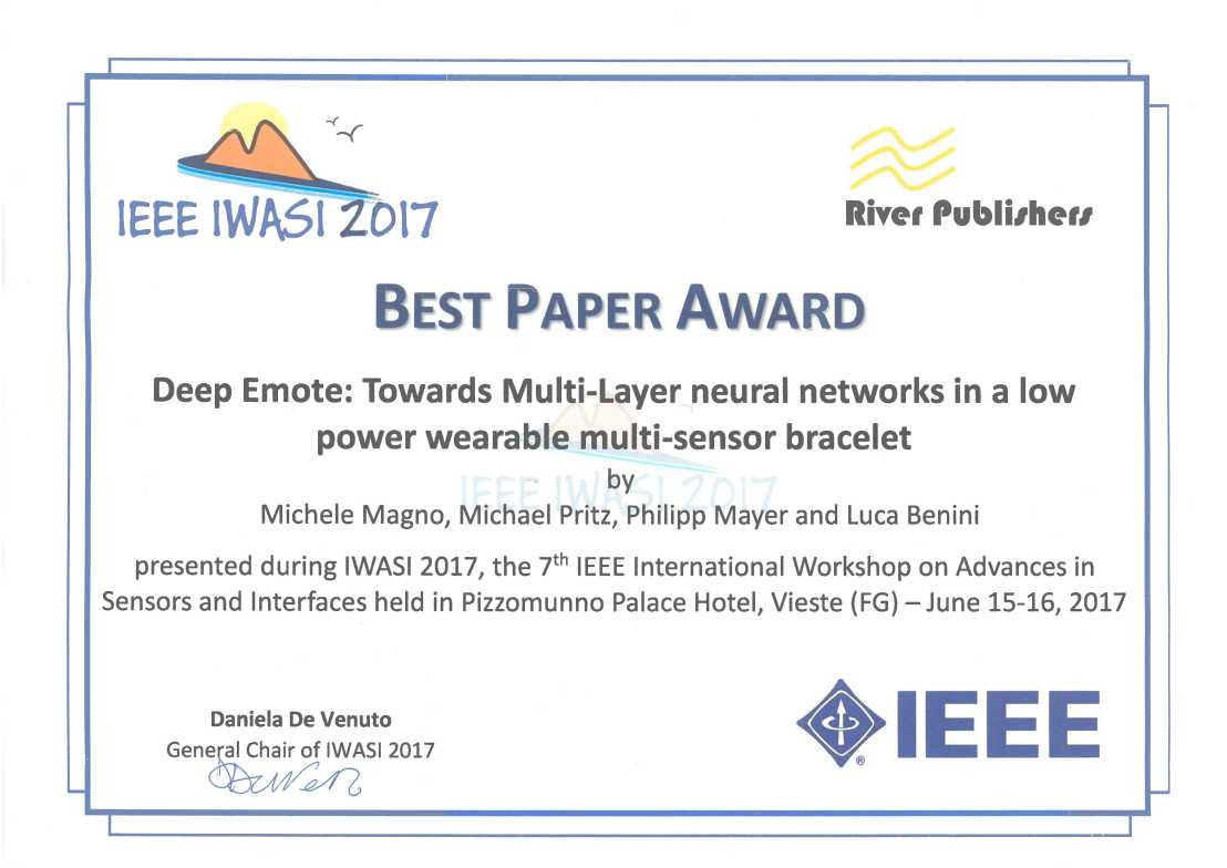 Enlarged view: Best paper award