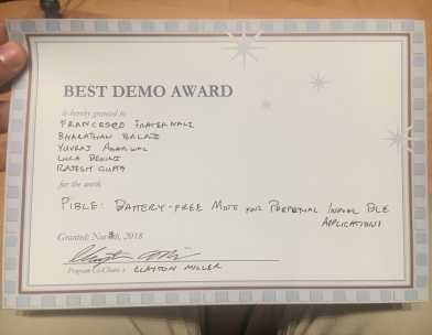 Pible_best_demo_award