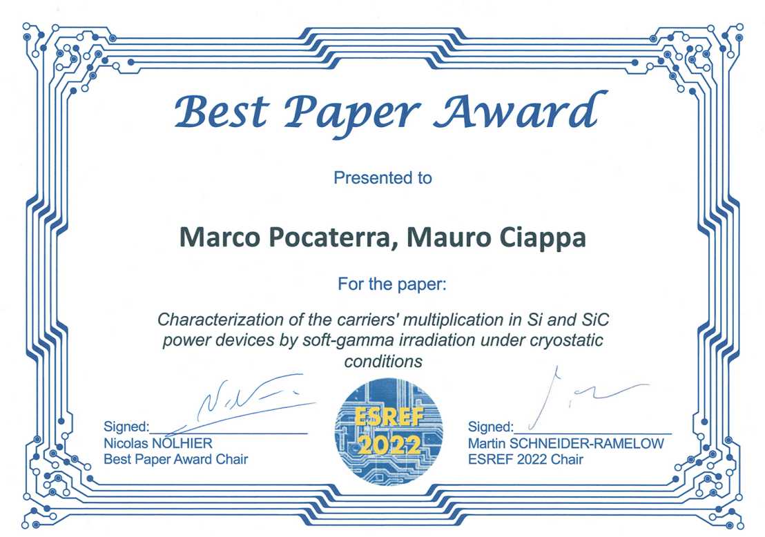 Certificate Best Paper Award